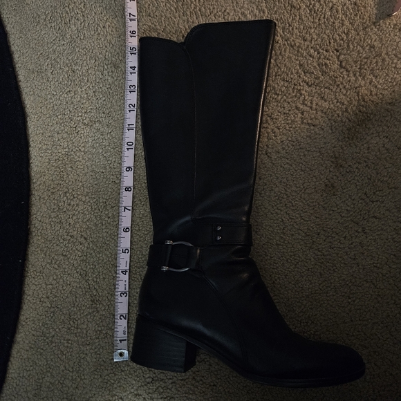 NATURALIZER Black Leather Riding Boots - Picture 7 of 16